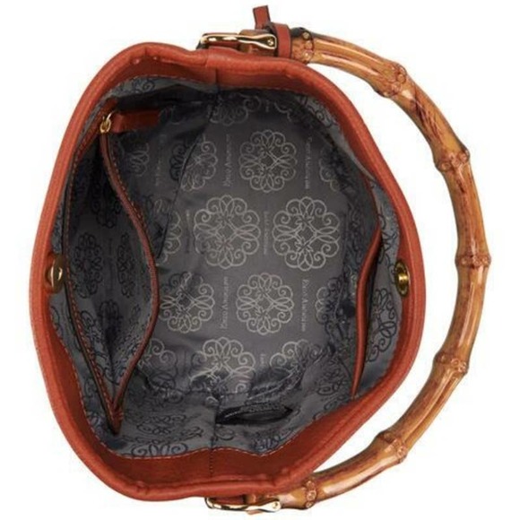 Enzo Angiolini Green Shoulder Bag with Bamboo Handle - Picture 5 of 7